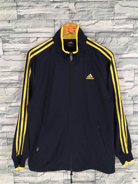 adidas jacket yellow blue|More.